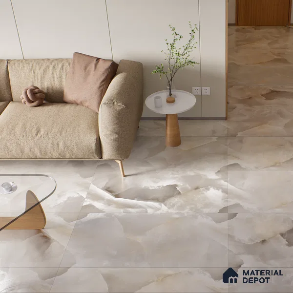 Carving Floor & Wall Tile Cloud Onyx | TL 00357 | 4 ft x 2 ft Size | Endless Matte Finish Vitrified Tile - 9 mm Thick | Suitable For Living Room, Bedroom, Bathroom