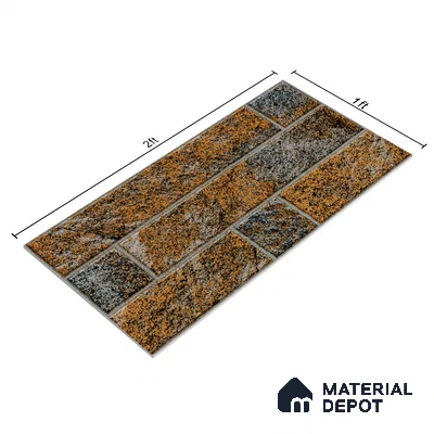 Elevation Wall Tile TL 00069 B Tan Brown 2 ft x 1 ft Punch Matte Finish Vitrified Tile - 9 mm | Suitable For Feature Wall, Boundary Wall, Balcony, Outdoor (Sample)