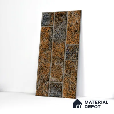 Elevation Wall Tile TL 00069 B Tan Brown 2 ft x 1 ft Punch Matte Finish Vitrified Tile - 9 mm | Suitable For Feature Wall, Boundary Wall, Balcony, Outdoor (Sample)