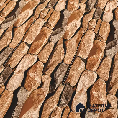 Elevation Wall Tile TL 00089 A Brown 2 ft x 1 ft Punch Matte Finish Vitrified Tile - 9 mm | Ideal For Modern Facades, Outdoor Cladding, Feature Wall