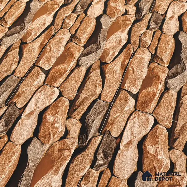 Elevation Wall Tile TL 00089 A Brown 2 ft x 1 ft Punch Matte Finish Vitrified Tile - 9 mm | Ideal For Modern Facades, Outdoor Cladding, Feature Wall