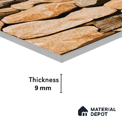 Elevation Wall Tile TL 00089 A Brown 2 ft x 1 ft Punch Matte Finish Vitrified Tile - 9 mm | Ideal For Modern Facades, Outdoor Cladding, Feature Wall
