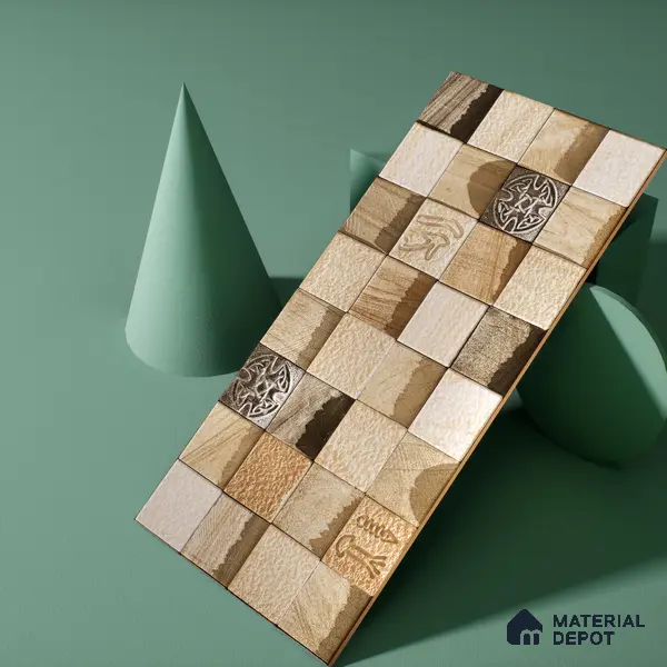 Elevation Wall Tile TL 00078 Brown Latte 2 ft x 1 ft Punch Matte Finish Vitrified Tile - 9 mm | Suitable For Feature Wall, Boundary Wall, Balcony, Outdoor