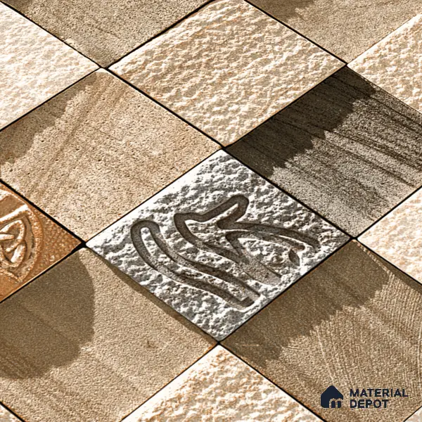 Elevation Wall Tile TL 00078 Brown Latte 2 ft x 1 ft Punch Matte Finish Vitrified Tile - 9 mm | Suitable For Feature Wall, Boundary Wall, Balcony, Outdoor