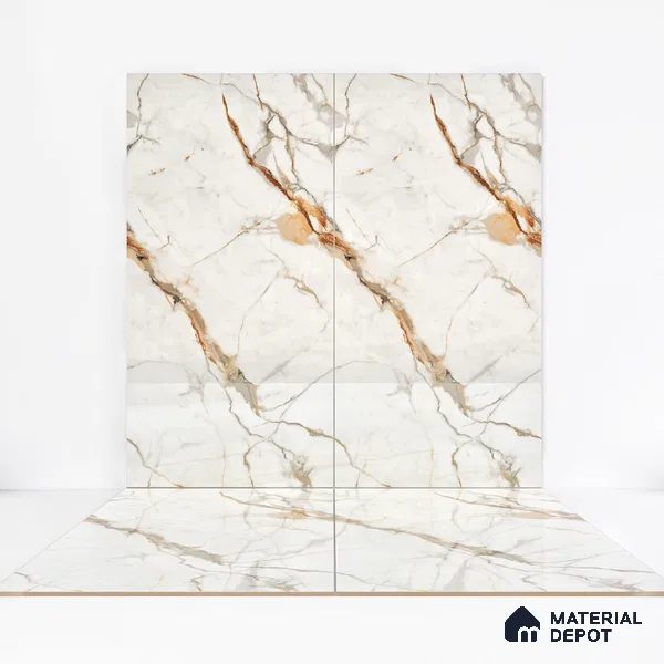Endless Floor & Wall Tile TL 02942 Butter Cream 1600 x 800 mm Glossy Finish Vitrified Tile - 9 mm | Suitable For Living Room, Bedroom (Sample)