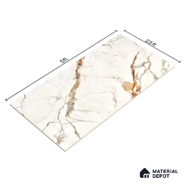 Endless Floor & Wall Tile TL 02942 Butter Cream 1600 x 800 mm Glossy Finish Vitrified Tile - 9 mm | Suitable For Living Room, Bedroom (Sample)