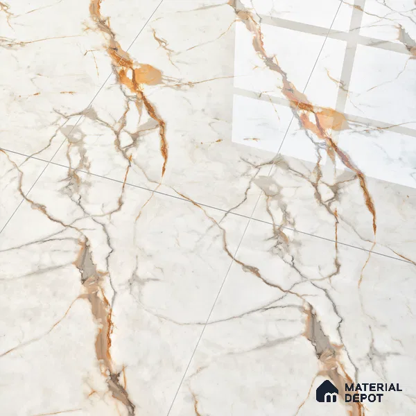 Endless Floor & Wall Tile TL 02942 Butter Cream 1600 x 800 mm Glossy Finish Vitrified Tile - 9 mm | Suitable For Living Room, Bedroom (Sample)