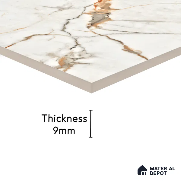 Endless Floor & Wall Tile TL 02942 Butter Cream 1600 x 800 mm Glossy Finish Vitrified Tile - 9 mm | Suitable For Living Room, Bedroom (Sample)
