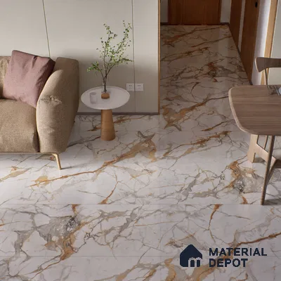 Endless Floor & Wall Tile TL 02942 Butter Cream 1600 x 800 mm Glossy Finish Vitrified Tile - 9 mm | Suitable For Living Room, Bedroom (Sample)