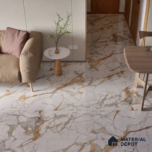 Endless Floor & Wall Tile TL 02942 Butter Cream 1600 x 800 mm Glossy Finish Vitrified Tile - 9 mm | Suitable For Living Room, Bedroom