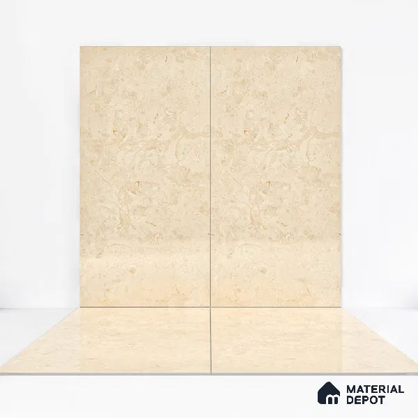 Endless Floor & Wall Vitrified Tile Butterscotch Cream 4 ft x 2 ft | TL 00356 Glossy Finish - 9 mm | Suitable for Living Room, Bedroom