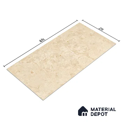 Endless Floor & Wall Vitrified Tile Butterscotch Cream 4 ft x 2 ft | TL 00356 Glossy Finish - 9 mm | Suitable for Living Room, Bedroom