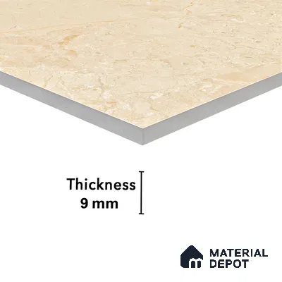 Endless Floor & Wall Vitrified Tile Butterscotch Cream 4 ft x 2 ft | TL 00356 Glossy Finish - 9 mm | Suitable for Living Room, Bedroom