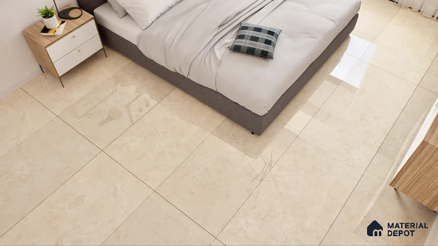 Endless Floor & Wall Vitrified Tile Butterscotch Cream 4 ft x 2 ft | TL 00356 Glossy Finish - 9 mm | Suitable for Living Room, Bedroom