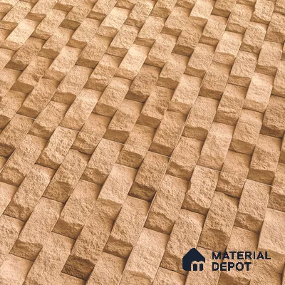 Elevation Wall Tile TL 00080 A Cocoa Brown 2 ft x 1 ft Punch Matte Finish Vitrified Tile - 9 mm | Ideal For Modern Facades, Outdoor Cladding, Feature Wall (Sample)