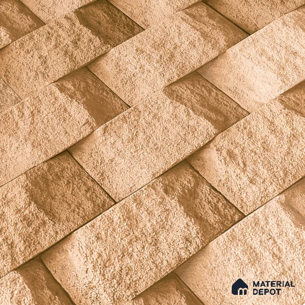 Elevation Wall Tile TL 00080 A Cocoa Brown 2 ft x 1 ft Punch Matte Finish Vitrified Tile - 9 mm | Ideal For Modern Facades, Outdoor Cladding, Feature Wall (Sample)