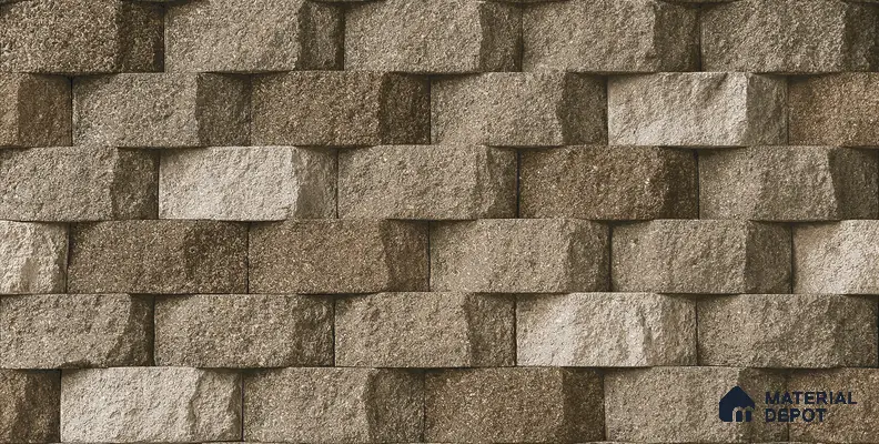 Elevation Wall Tile TL 00080 B Fossil Grey 2 ft x 1 ft Punch Matte Finish Vitrified Tile - 9 mm | Ideal For Modern Facades, Outdoor Cladding, Feature Wall