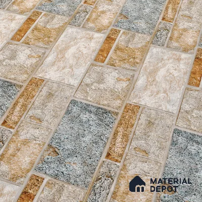 Elevation Wall Tile TL 00081 Coffee Brown 2 ft x 1 ft Punch Matte Finish Vitrified Tile - 9 mm | Ideal For Modern Facades, Outdoor Cladding, Feature Wall (Sample)