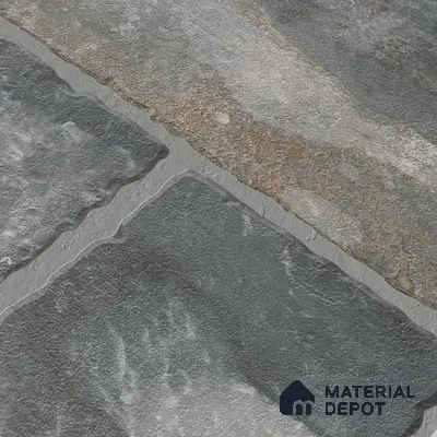 Parking Floor & Wall TL 00062 B Slate Grey 2 ft x 1 ft Matte Finish Stone Vitrified Tile - 12 mm | 32 Random Faces | Suitable For Heavy Duty Outdoor Areas