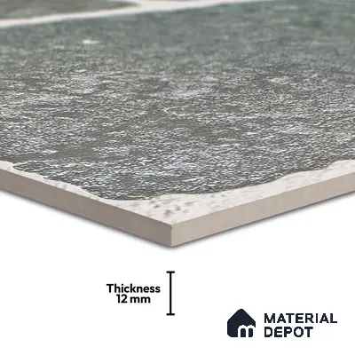 Parking Floor & Wall TL 00062 D Ash Grey 2 ft x 1 ft Matte Finish Stone Vitrified Tile - 12 mm | 32 Random Faces | Suitable For Heavy Duty Outdoor Areas