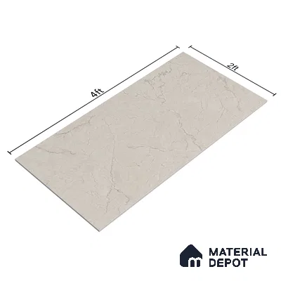 Endless Floor & Wall Vitrified Tile Creamy Ivory 4 ft x 2 ft | TL 02844 Glossy Finish - 9 mm | Suitable for Living Room, Bedroom (Sample)