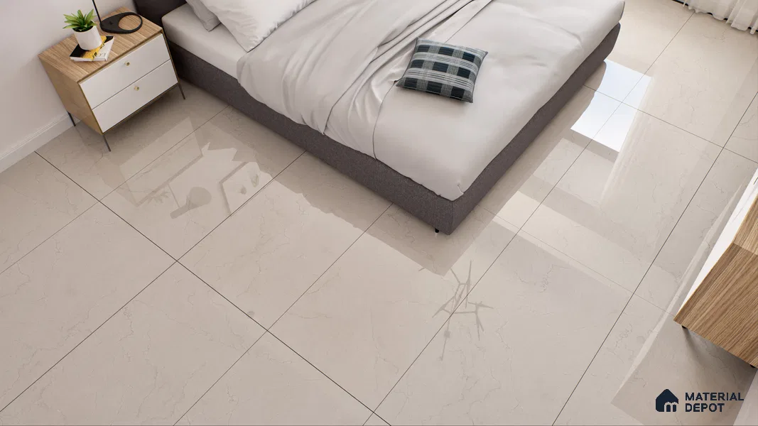 Endless Floor & Wall Vitrified Tile Creamy Ivory 4 ft x 2 ft | TL 02844 Glossy Finish - 9 mm | Suitable for Living Room, Bedroom (Sample)