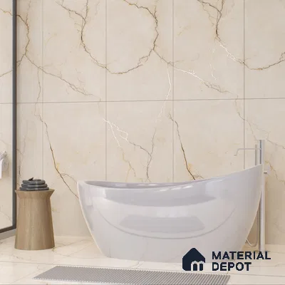 Carving Wall & Floor Tile Crema | TL 01073 | 4 ft x 2 ft Size | Matte Finish Vitrified Tile - 9 mm Thick | Perfect For Living Room, Bedroom, Bathroom