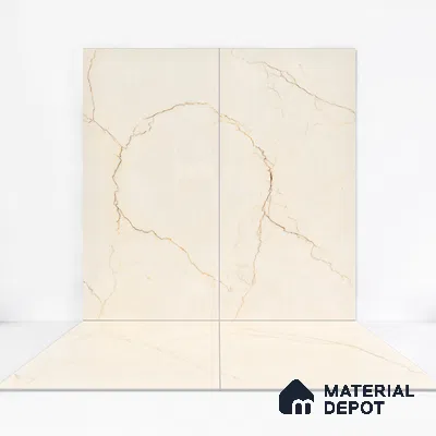 Carving Wall & Floor Tile Crema | TL 01073 | 4 ft x 2 ft Size | Matte Finish Vitrified Tile - 9 mm Thick | Perfect For Living Room, Bedroom, Bathroom