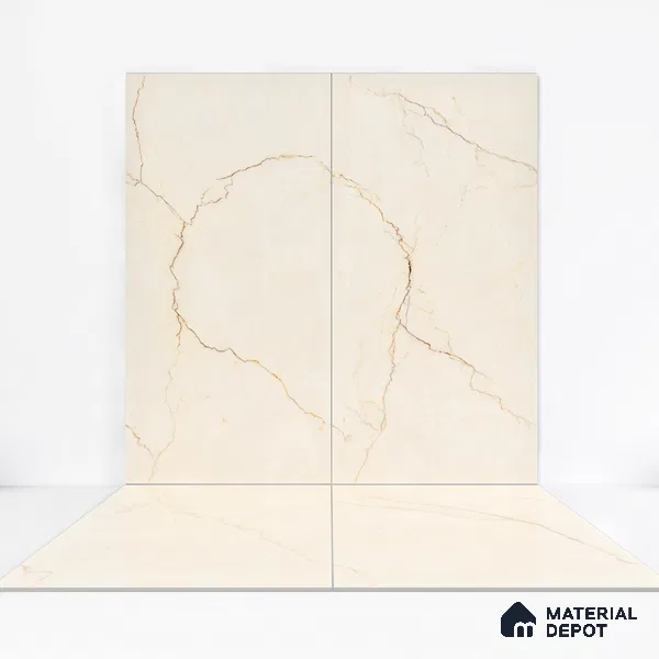 Carving Wall & Floor Tile Crema | TL 01073 | 4 ft x 2 ft Size | Matte Finish Vitrified Tile - 9 mm Thick | Perfect For Living Room, Bedroom, Bathroom