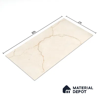 Carving Wall & Floor Tile Crema | TL 01073 | 4 ft x 2 ft Size | Matte Finish Vitrified Tile - 9 mm Thick | Perfect For Living Room, Bedroom, Bathroom