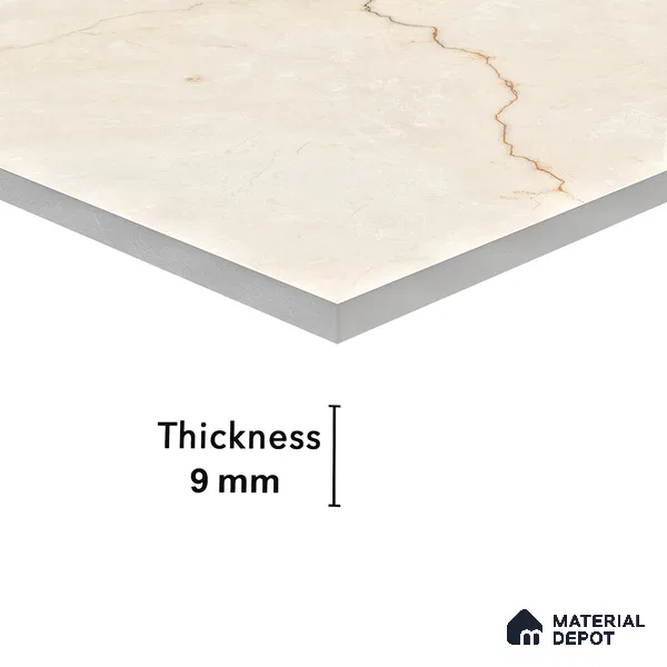Carving Wall & Floor Tile Crema | TL 01073 | 4 ft x 2 ft Size | Matte Finish Vitrified Tile - 9 mm Thick | Perfect For Living Room, Bedroom, Bathroom