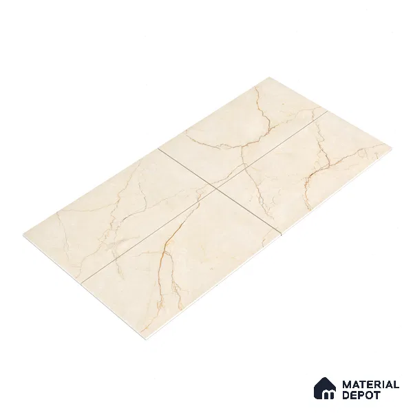 Carving Wall & Floor Tile Crema | TL 01073 | 4 ft x 2 ft Size | Matte Finish Vitrified Tile - 9 mm Thick | Perfect For Living Room, Bedroom, Bathroom