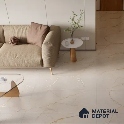 Carving Wall & Floor Tile Crema | TL 01073 | 4 ft x 2 ft Size | Matte Finish Vitrified Tile - 9 mm Thick | Perfect For Living Room, Bedroom, Bathroom