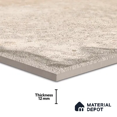 Parking Floor & Wall TL 00063 Earth Brown 2 ft x 1 ft Matte Finish Stone Vitrified Tile - 12 mm | 32 Random Faces | Suitable For Heavy Duty Outdoor Areas