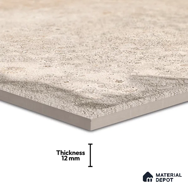 Parking Floor & Wall TL 00063 Earth Brown 2 ft x 1 ft Matte Finish Stone Vitrified Tile - 12 mm | 32 Random Faces | Suitable For Heavy Duty Outdoor Areas