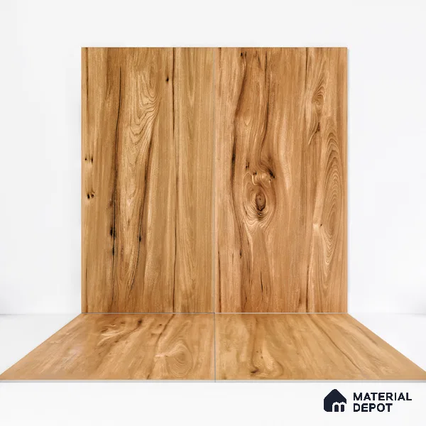 Wooden Wall & Floor Tile Earth Brown | TL 03513 | 4 ft x 2 ft Size | Sugar Matte Finish Vitrified Tile - 9 mm Thick | Ideal For Living Room, Bedroom