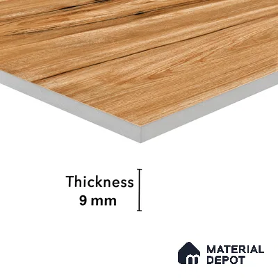 Wooden Wall & Floor Tile Earth Brown | TL 03513 | 4 ft x 2 ft Size | Sugar Matte Finish Vitrified Tile - 9 mm Thick | Ideal For Living Room, Bedroom