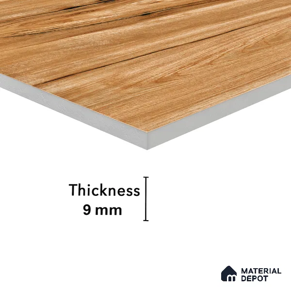 Wooden Wall & Floor Tile Earth Brown | TL 03513 | 4 ft x 2 ft Size | Sugar Matte Finish Vitrified Tile - 9 mm Thick | Ideal For Living Room, Bedroom
