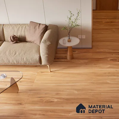 Wooden Wall & Floor Tile Earth Brown | TL 03513 | 4 ft x 2 ft Size | Sugar Matte Finish Vitrified Tile - 9 mm Thick | Ideal For Living Room, Bedroom