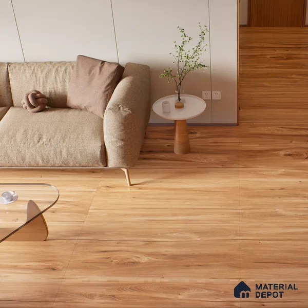 Wooden Wall & Floor Tile Earth Brown | TL 03513 | 4 ft x 2 ft Size | Sugar Matte Finish Vitrified Tile - 9 mm Thick | Ideal For Living Room, Bedroom