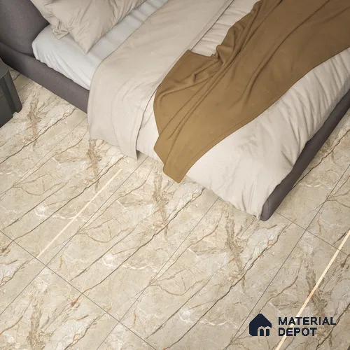 Endless Floor & Wall Tile TL 02944 Earth Brown 1600 x 800 mm Glossy Finish Vitrified Tile - 9 mm | Suitable For Living Room, Bedroom