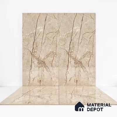 Endless Floor & Wall Tile TL 02944 Earth Brown 1600 x 800 mm Glossy Finish Vitrified Tile - 9 mm | Suitable For Living Room, Bedroom (Sample)
