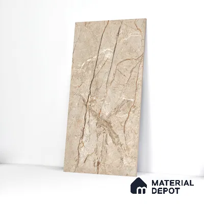 Endless Floor & Wall Tile TL 02944 Earth Brown 1600 x 800 mm Glossy Finish Vitrified Tile - 9 mm | Suitable For Living Room, Bedroom (Sample)