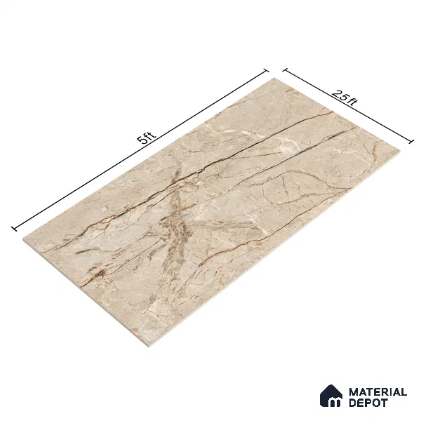 Endless Floor & Wall Tile TL 02944 Earth Brown 1600 x 800 mm Glossy Finish Vitrified Tile - 9 mm | Suitable For Living Room, Bedroom (Sample)