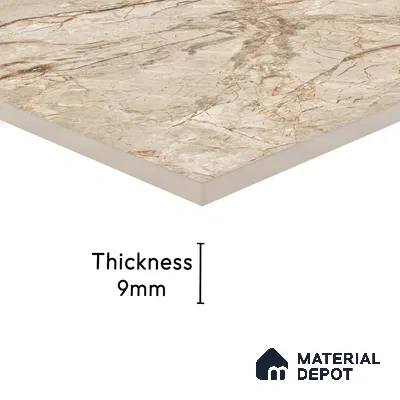 Endless Floor & Wall Tile TL 02944 Earth Brown 1600 x 800 mm Glossy Finish Vitrified Tile - 9 mm | Suitable For Living Room, Bedroom (Sample)