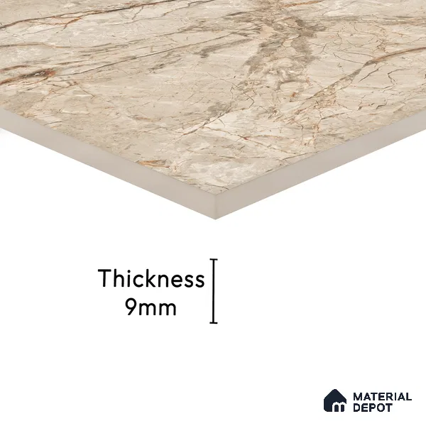 Endless Floor & Wall Tile TL 02944 Earth Brown 1600 x 800 mm Glossy Finish Vitrified Tile - 9 mm | Suitable For Living Room, Bedroom (Sample)