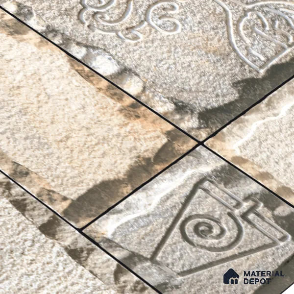 Elevation Wall Tile TL 00077 Earthy Brown 2 ft x 1 ft Punch Matte Finish Vitrified Tile - 9 mm | Suitable For Feature Wall, Boundary Wall, Balcony, Outdoor (Sample)
