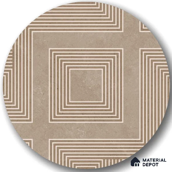 TL 03391 D Engrave Caramel 400 x 400 mm Matte Finish Anti Slip Vitrified Parking Floor Tile - 12 mm | Pattern Alignment May Vary | 2-3 mm Spacer is Mandatory