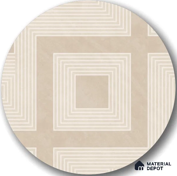 TL 03391 E Engrave Crema 400 x 400 mm Matte Finish Anti Slip Vitrified Parking Floor Tile - 12 mm | Pattern Alignment May Vary | 2-3 mm Spacer is Mandatory (Sample)