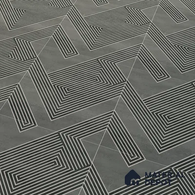 Parking Floor Tile TL 03391 B Engrave Smokey 16 x 16 inch Anti Slip Matte Finish Heavy Duty Vitrified Tile - 12 mm | Suitable For Garage, Driveway, Terrace | Pattern Alignment May Vary | 2-3 mm Spacer is Mandatory (Sample)